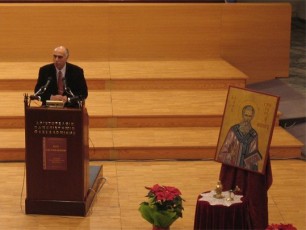 Ο κοσμήτορας της Νομικής Σχολής κ. Νικόλαος Γ. Ιντζεσίλογλου, κεντρικός ομιλητής
